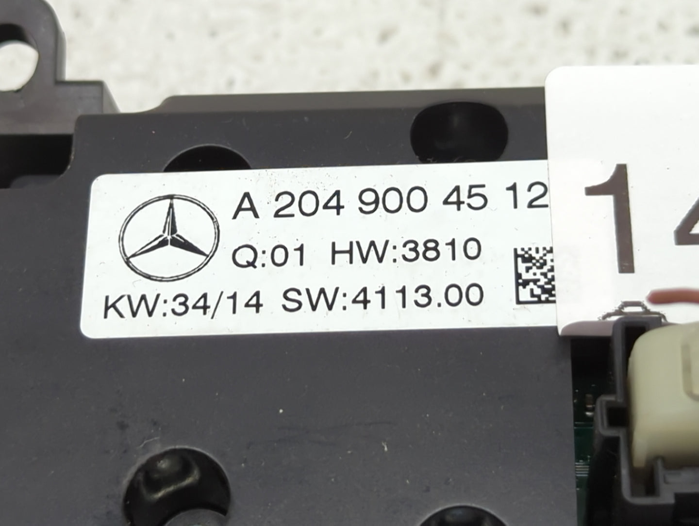 2015 Mercedes-Benz C250 Climate Control Module Temperature AC/Heater Replacement P/N:A 204 900 45 12 Fits Fits 2016 2017 201