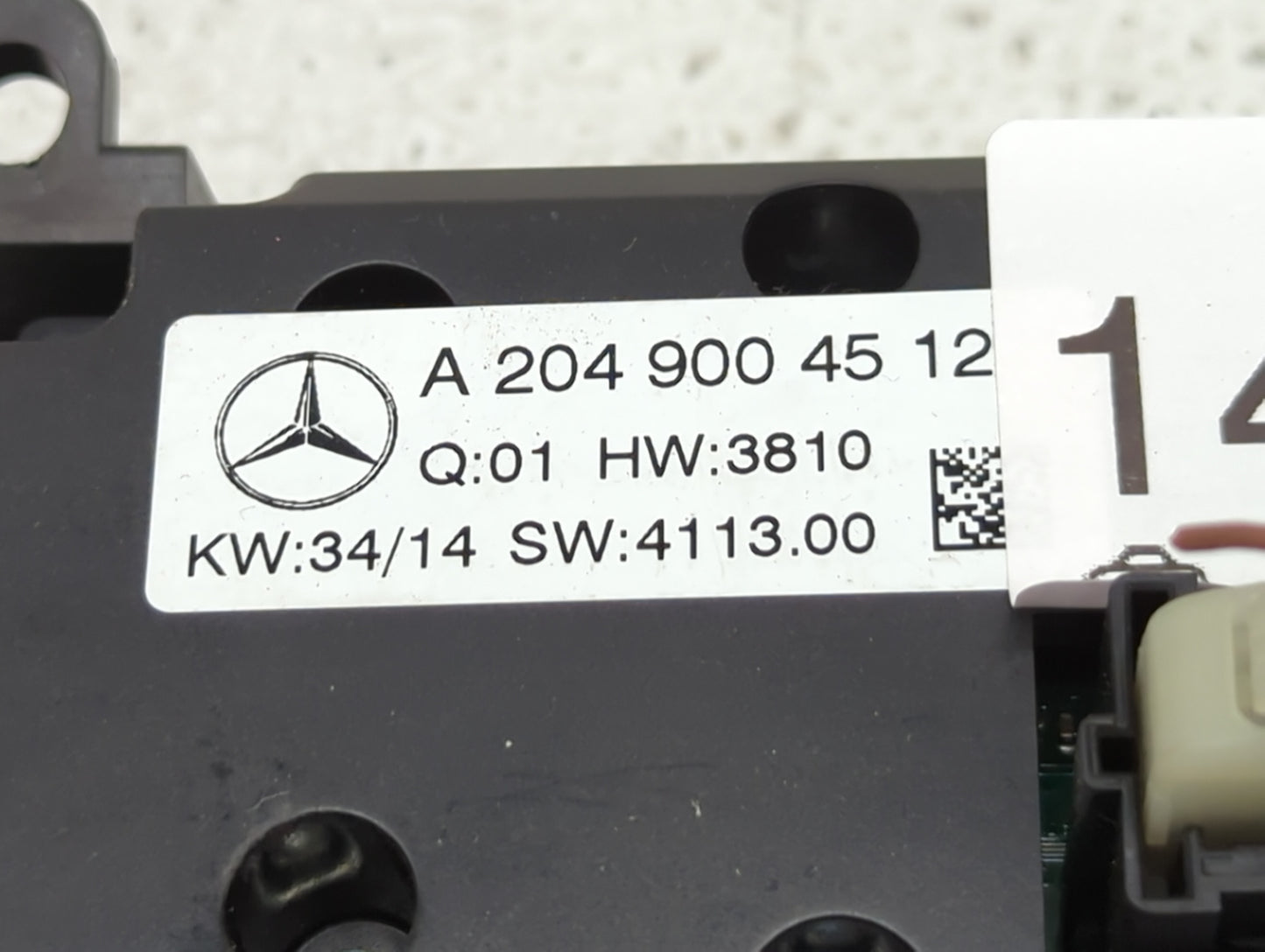 2015 Mercedes-Benz C250 Climate Control Module Temperature AC/Heater Replacement P/N:A 204 900 45 12 Fits Fits 2016 2017 201