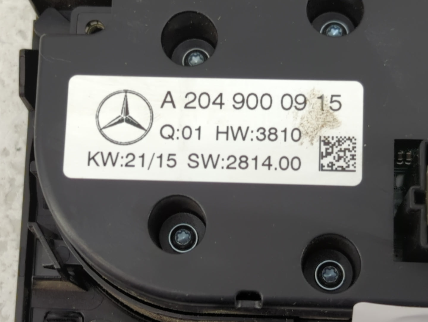 2015 Mercedes-Benz C250 Climate Control Module Temperature AC/Heater Replacement P/N:A 204 900 09 15 Fits Fits 2016 2017 201
