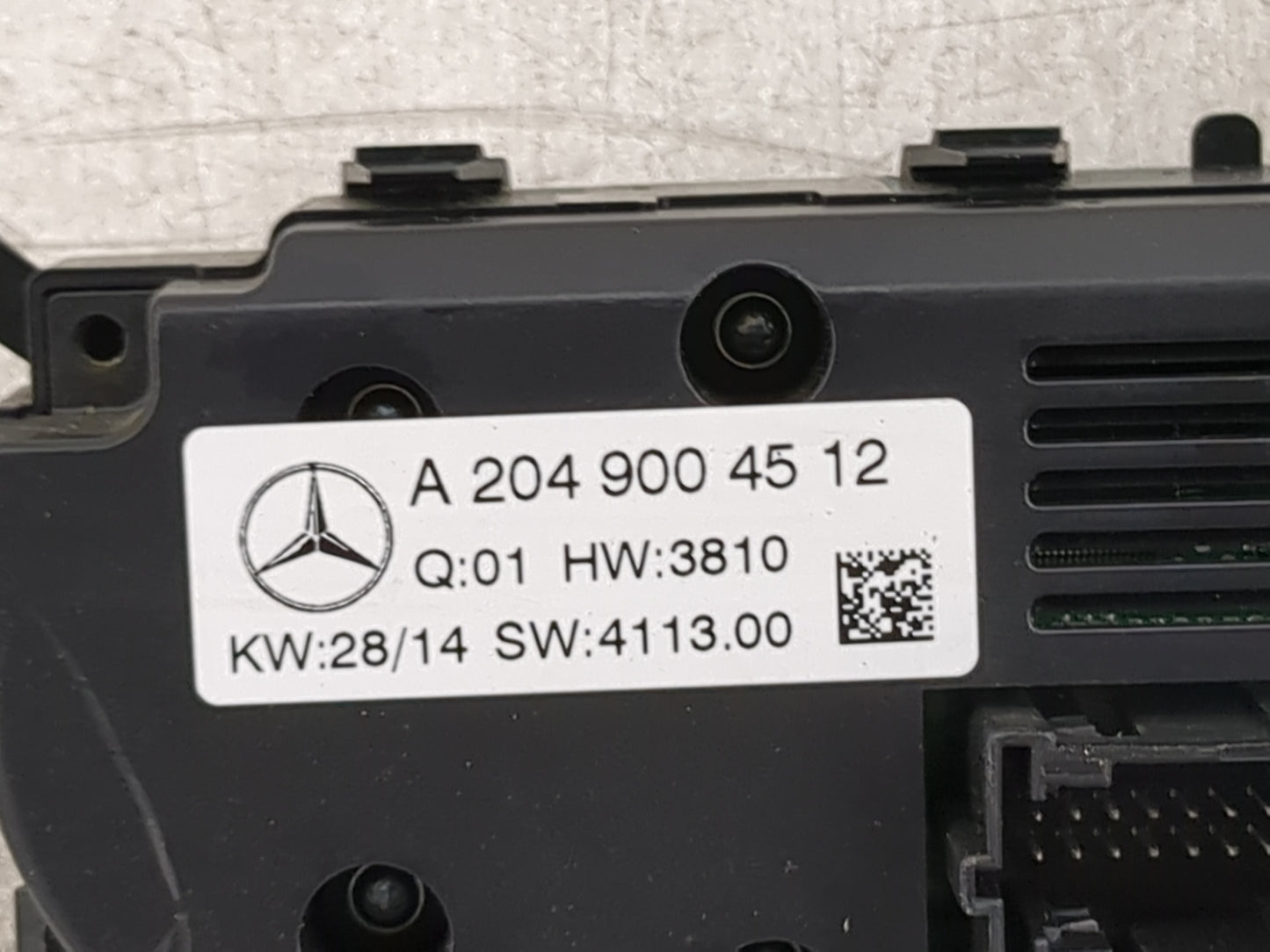 2015 Mercedes-Benz C250 Climate Control Module Temperature AC/Heater Replacement P/N:A 204 900 45 12 Fits Fits 2016 2017 201