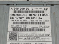 2014 Mercedes-Benz C300 Radio AM FM Cd Player Receiver Replacement P/N:A 205 900 90 17 Fits Fits 2015 OEM Used Auto Parts - 