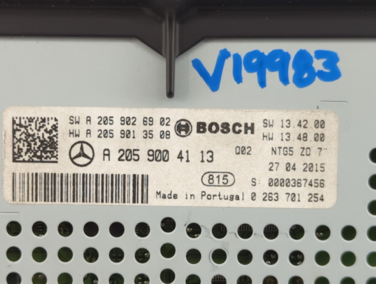 2015 Mercedes-benz C300 Information Radio Display Screen - Oemusedautoparts1.com