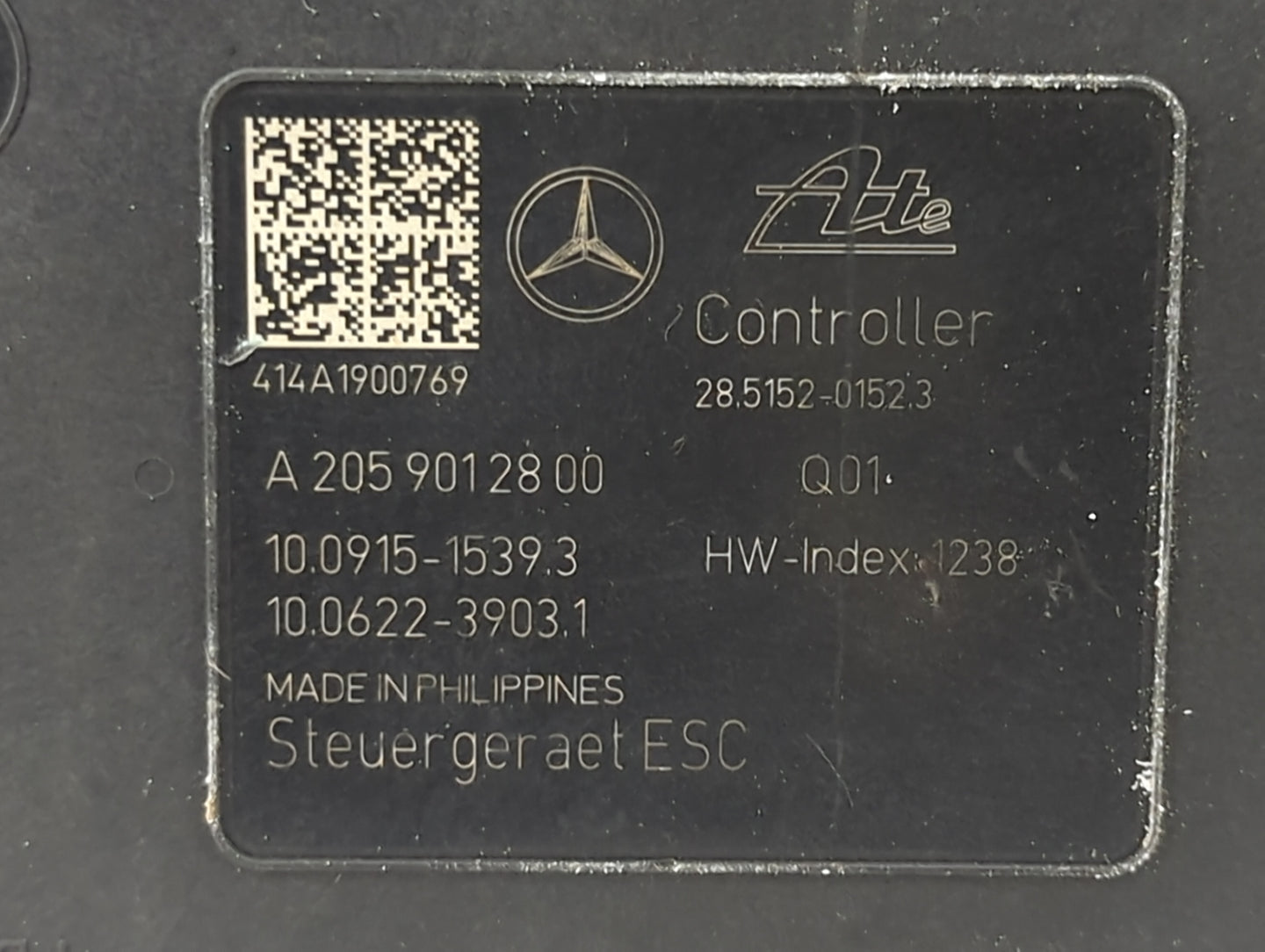 2015 Mercedes-Benz C300 ABS Pump Control Module Replacement P/N:A 205 901 28 00 Fits OEM Used Auto Parts - Oemusedautoparts1