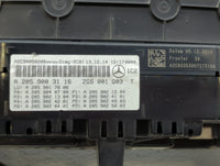 2015 Mercedes-Benz C300 Instrument Cluster Speedometer Gauges P/N:A 205 900 31 16 Fits OEM Used Auto Parts - Oemusedautopart