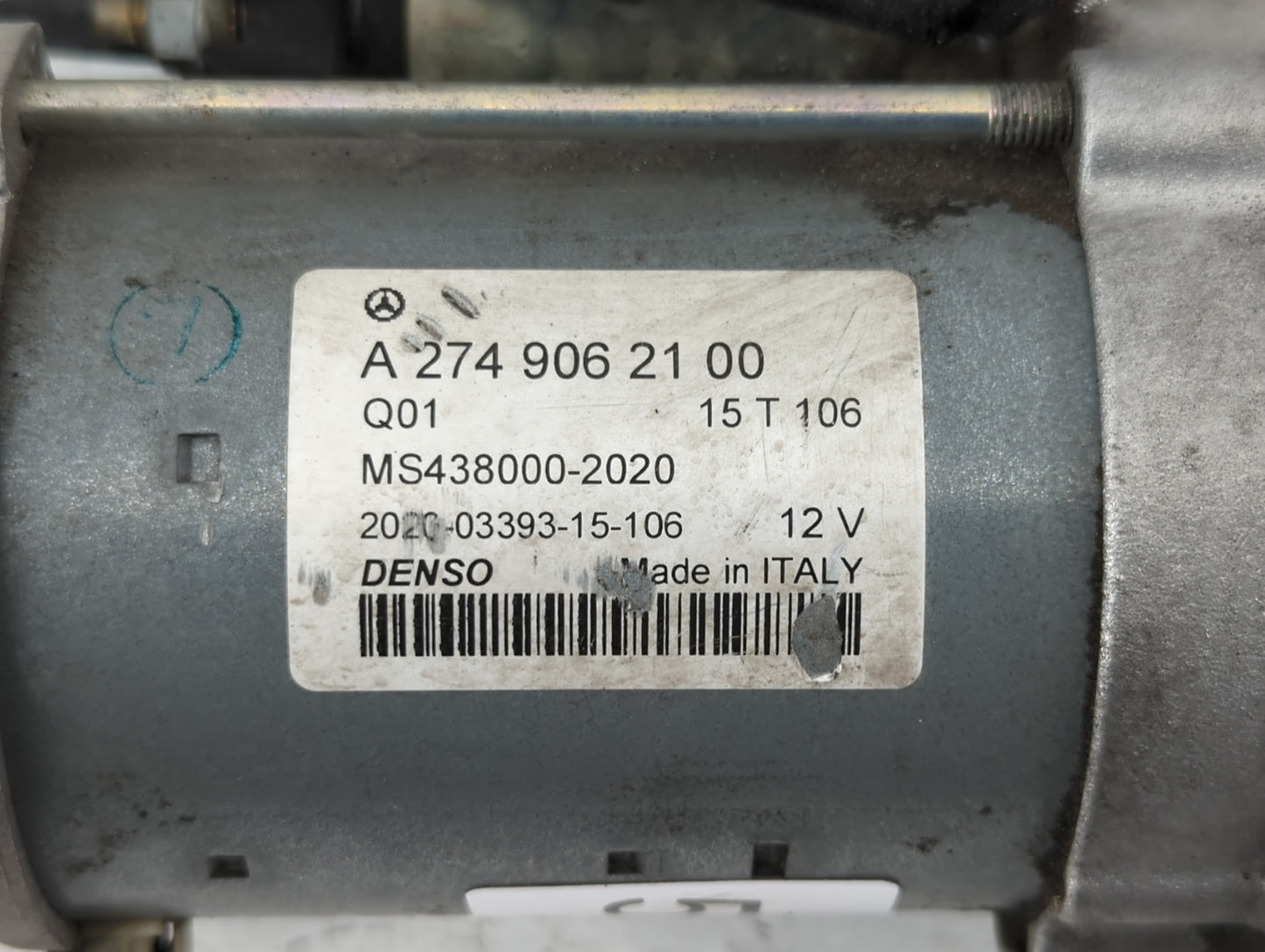 2015-2018 Mercedes-Benz C300 Car Starter Motor Solenoid OEM P/N:A 274 906 21 00 Fits Fits 2015 2016 2017 2018 2019 2020 2021