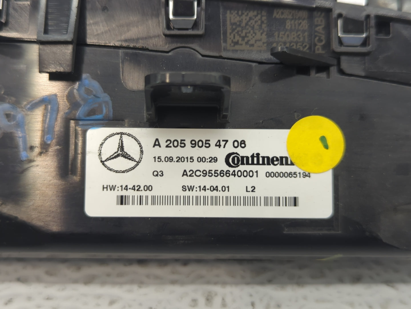 2016 Mercedes-Benz C450 Amg Climate Control Module Temperature AC/Heater Replacement P/N:A 205 905 47 06 A 205 905 81 05 Fit