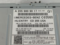 2015 Mercedes-Benz Cl550 Radio AM FM Cd Player Receiver Replacement P/N:A 205 900 90 17 E2563731 Fits OEM Used Auto Parts - 