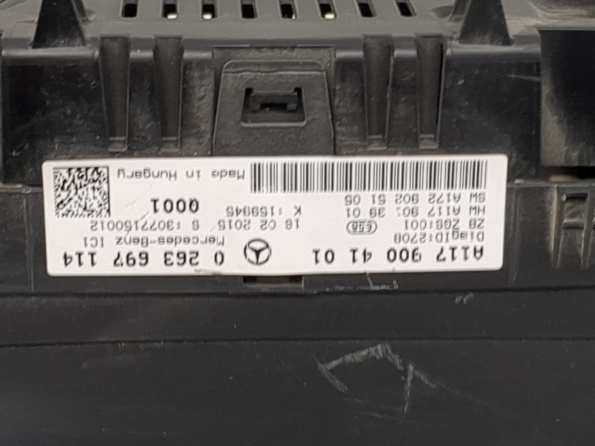 2015 Mercedes-Benz Cla250 Instrument Cluster Speedometer Gauges P/N:A1179004101 0263697114, A1729025106 Miles: Fits OEM Used