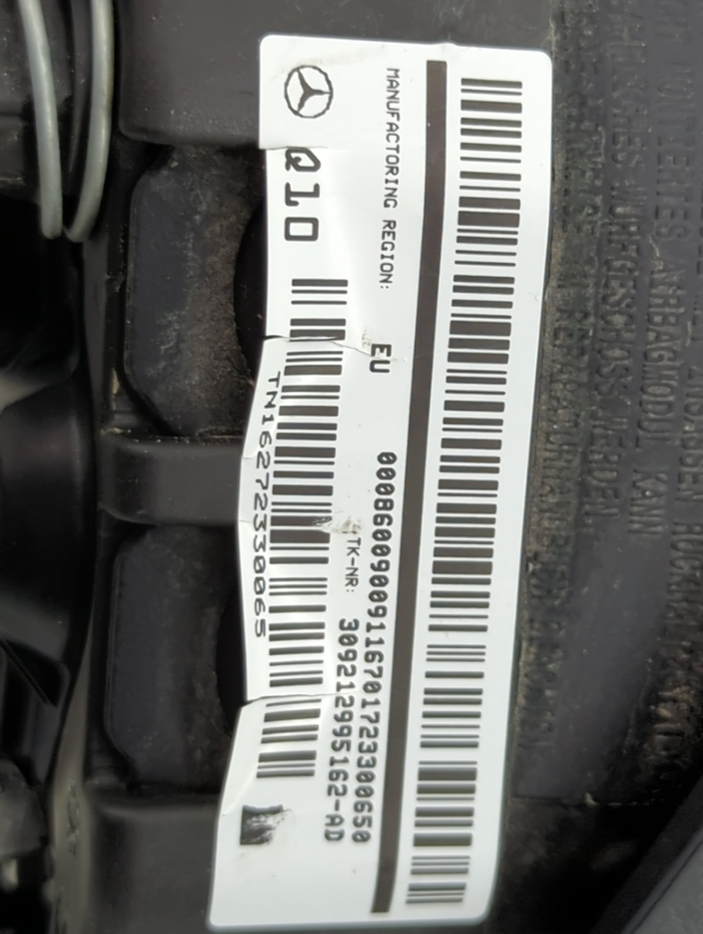 2015-2018 Mercedes-Benz Cls550 Air Bag Driver Left Steering Wheel Mounted P/N:0008600900 Fits Fits 2015 2016 2017 2018 OEM U