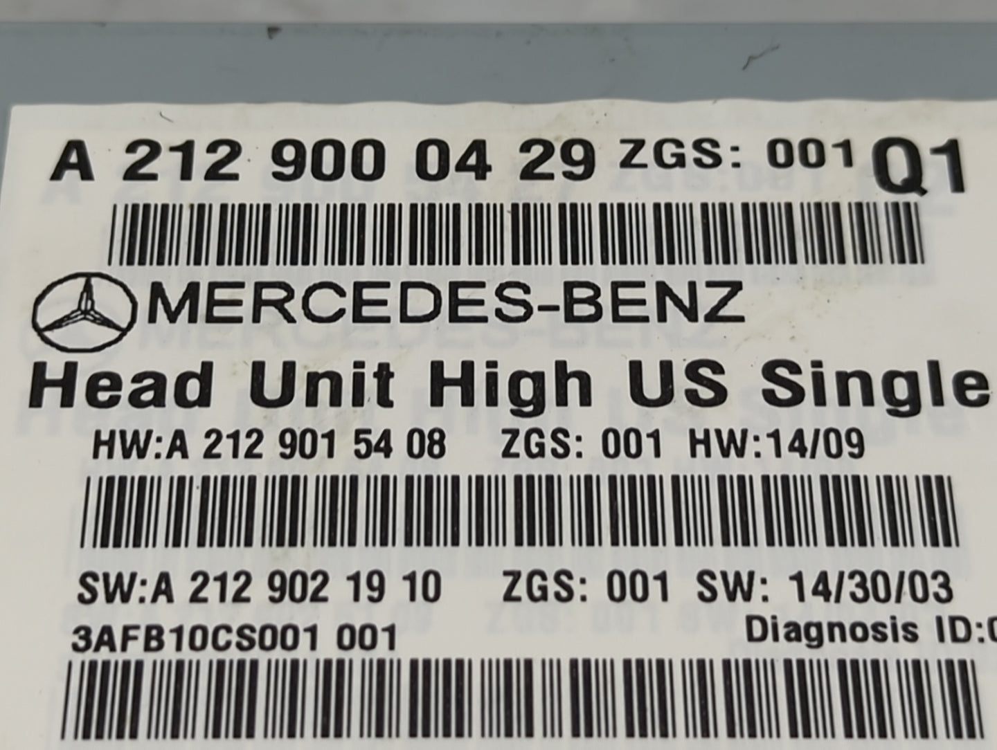 2012-2015 Mercedes-benz E350 Radio Control Panel - Oemusedautoparts1.com