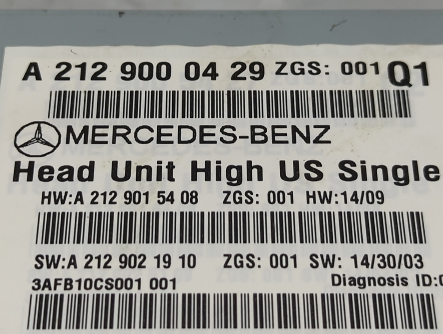 2012-2015 Mercedes-benz E350 Radio Control Panel - Oemusedautoparts1.com