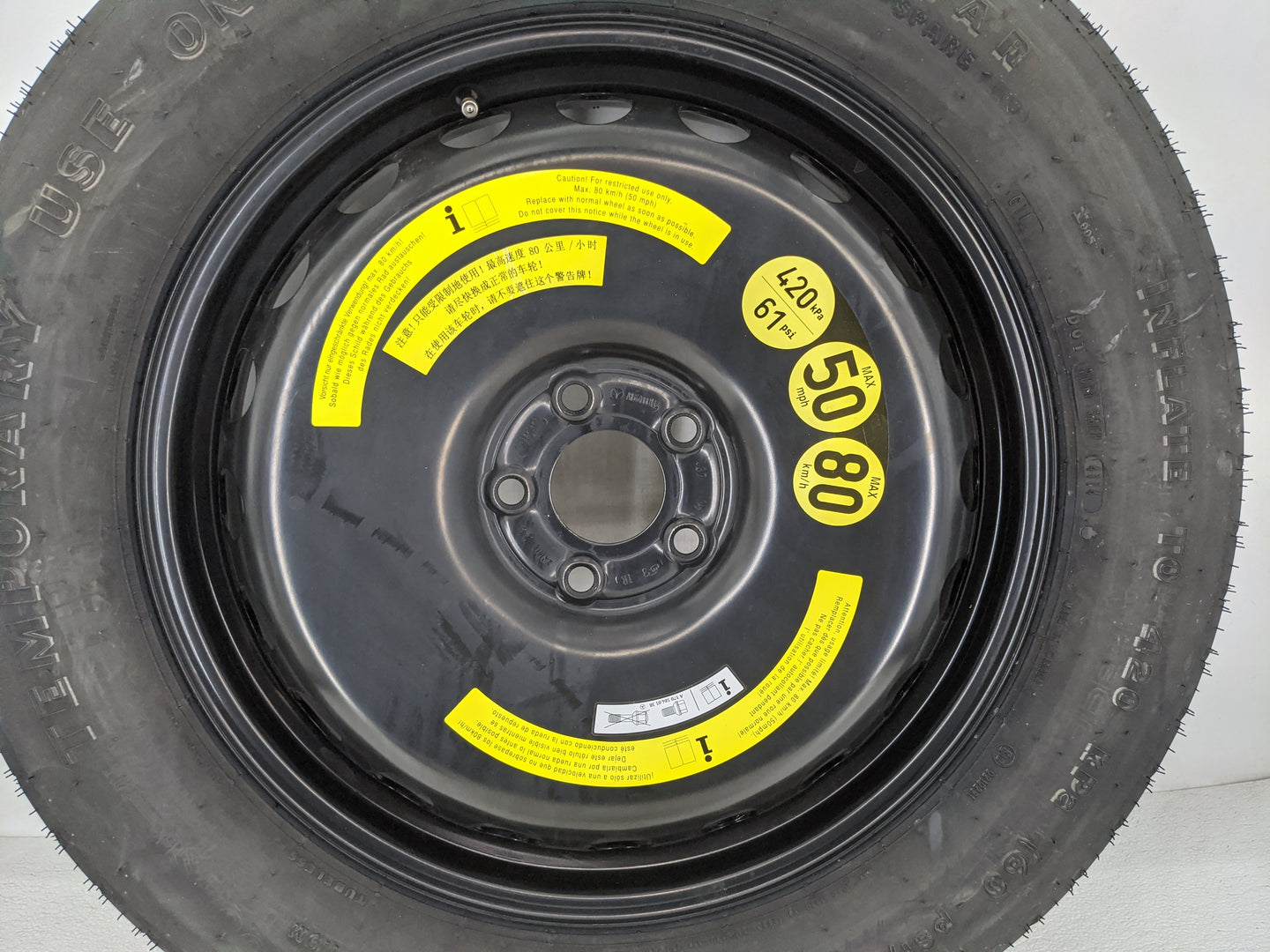 2011-2016 Mercedes-benz Gl350 Spare Donut Tire Wheel Rim Oem - Oemusedautoparts1.com