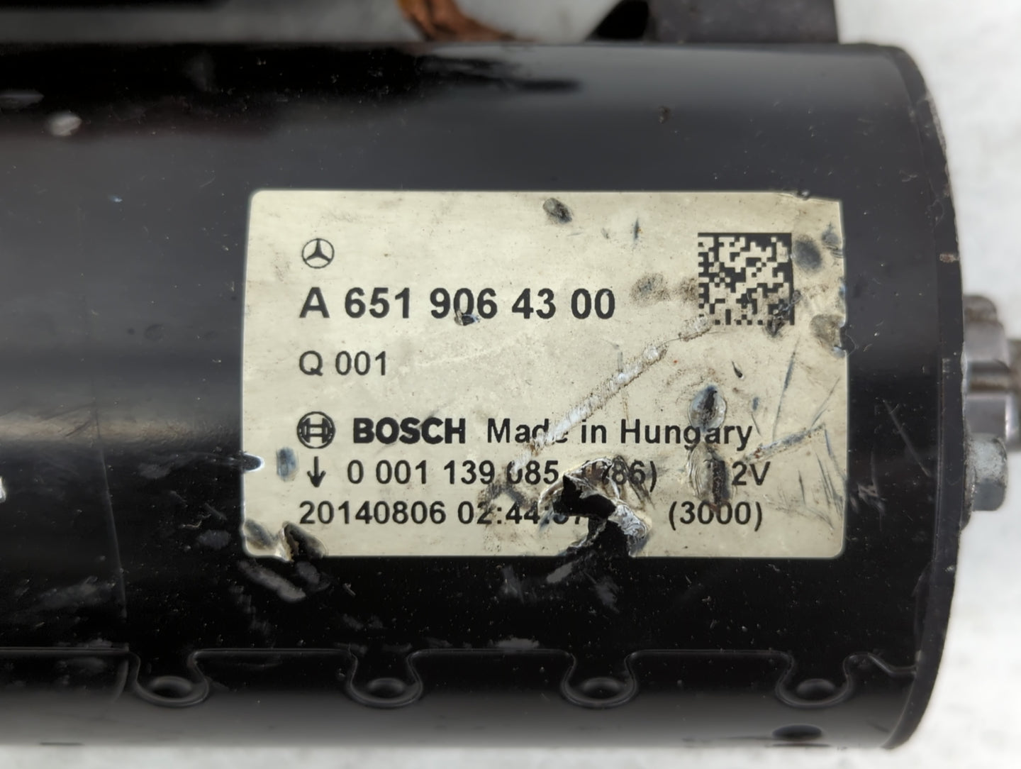 2015 Mercedes-Benz Ml250 Car Starter Motor Solenoid OEM P/N:A 651 906 43 00 Fits OEM Used Auto Parts - Oemusedautoparts1.com