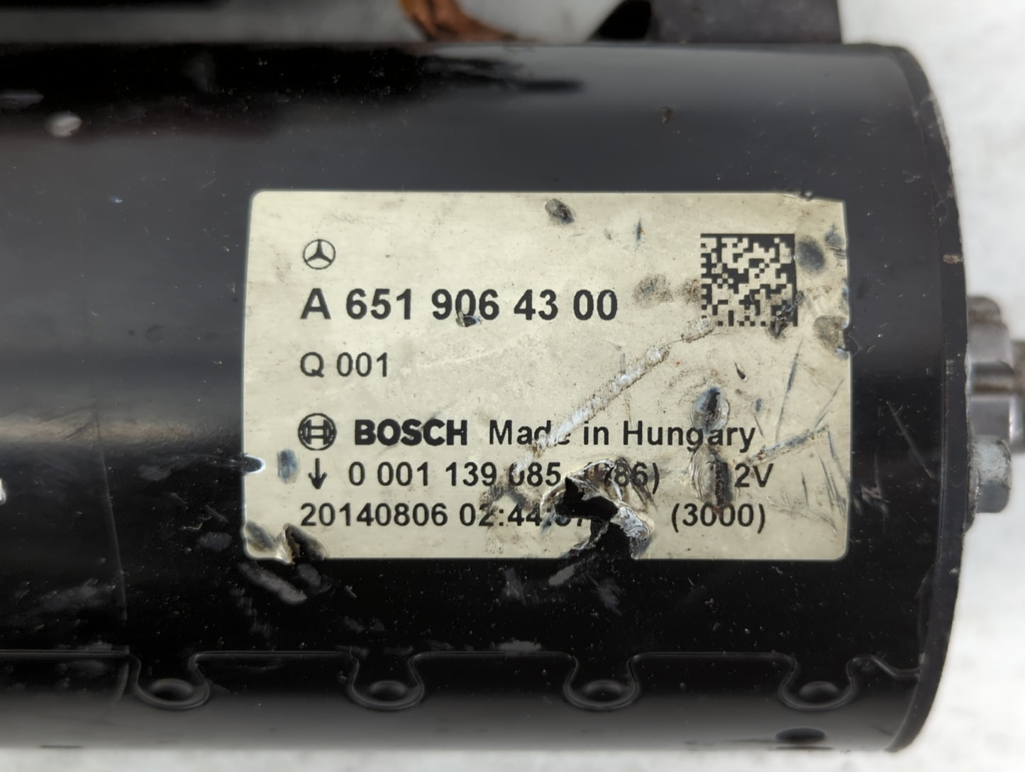 2015 Mercedes-Benz Ml250 Car Starter Motor Solenoid OEM P/N:A 651 906 43 00 Fits OEM Used Auto Parts - Oemusedautoparts1.com