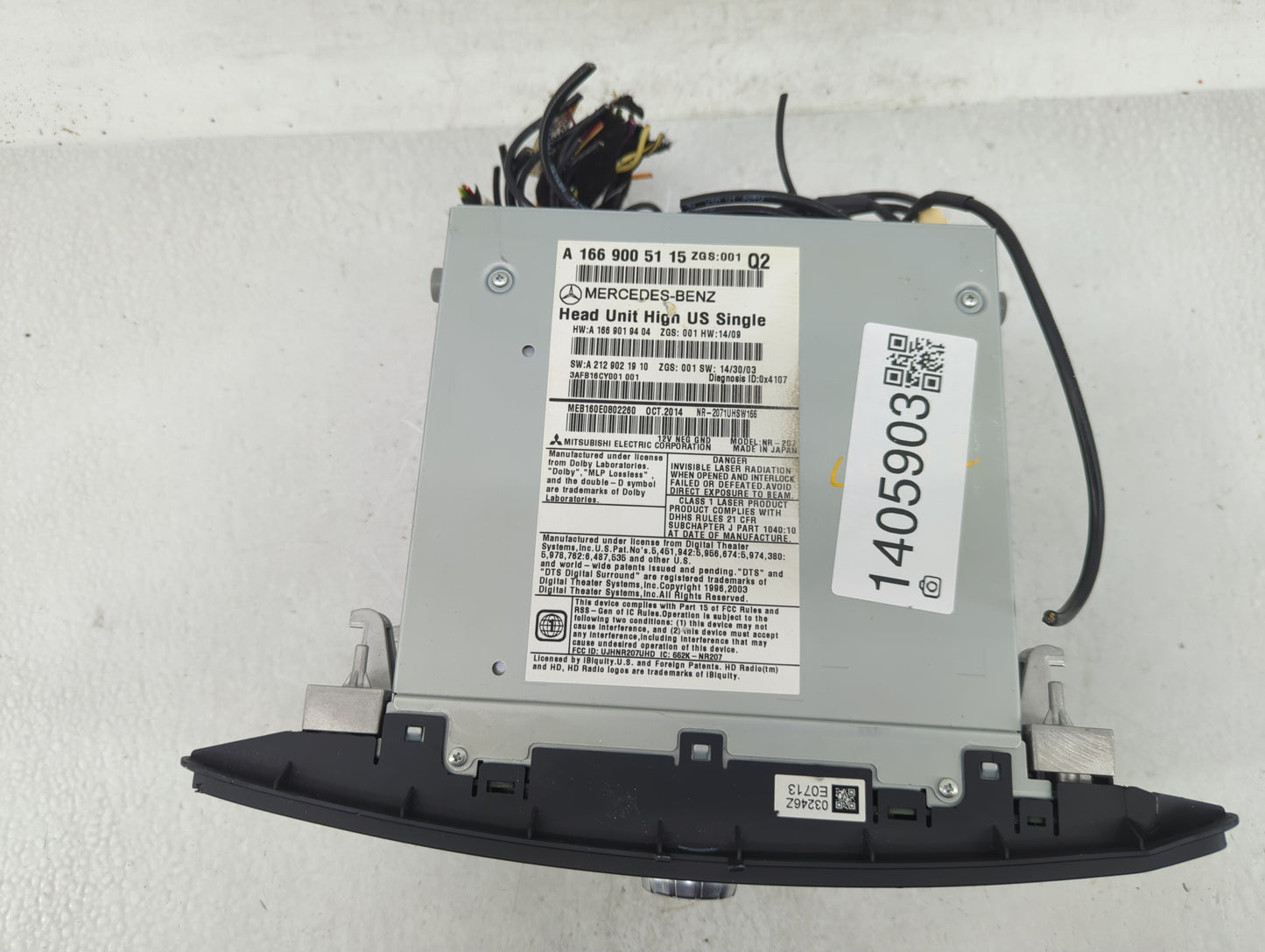 2015 Mercedes-Benz Ml350 Radio AM FM Cd Player Receiver Replacement P/N:1669005115 Fits OEM Used Auto Parts - Oemusedautopar