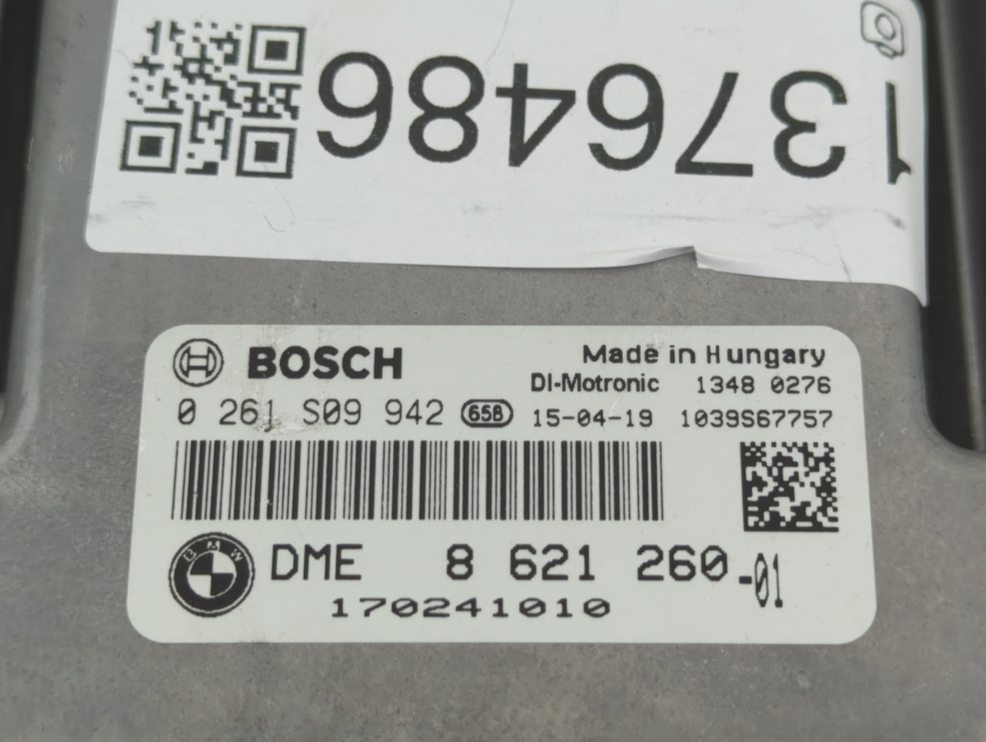 2013-2016 Mini Cooper PCM Engine Control Computer ECU ECM PCU OEM P/N:8 621 260 0 261 S09 942 Fits Fits 2013 2014 2015 2016 