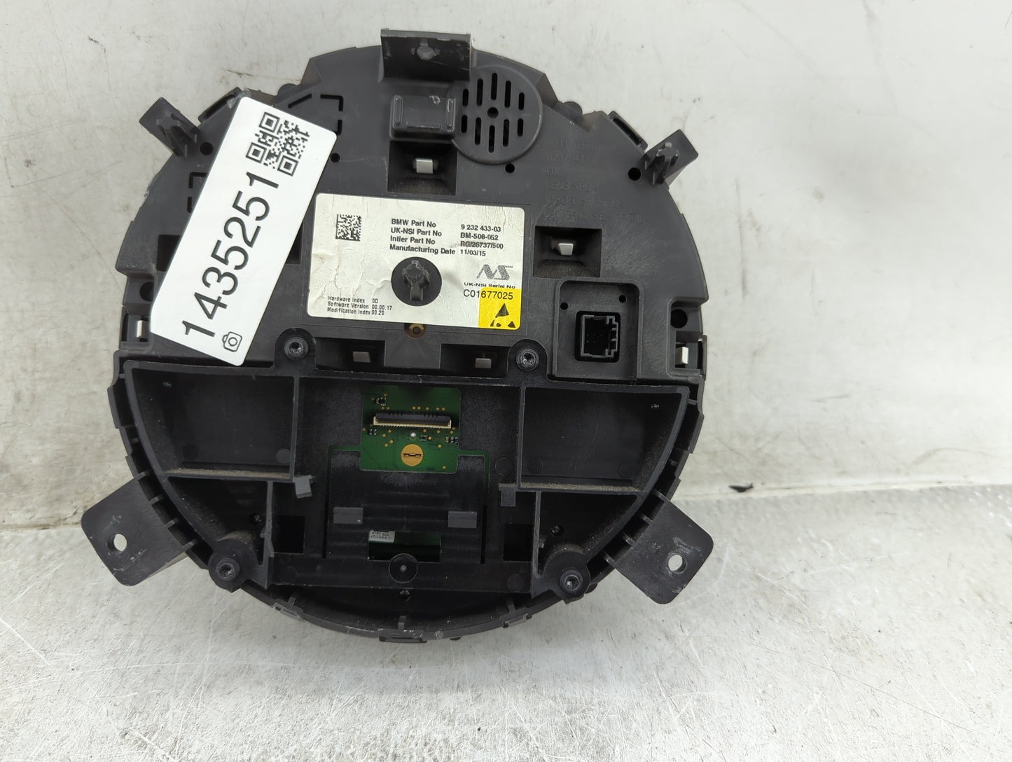 2011-2016 Mini Cooper Instrument Cluster Speedometer Gauges P/N:9232433-03 BM-508-052 Fits Fits 2011 2012 2013 2014 2015 201