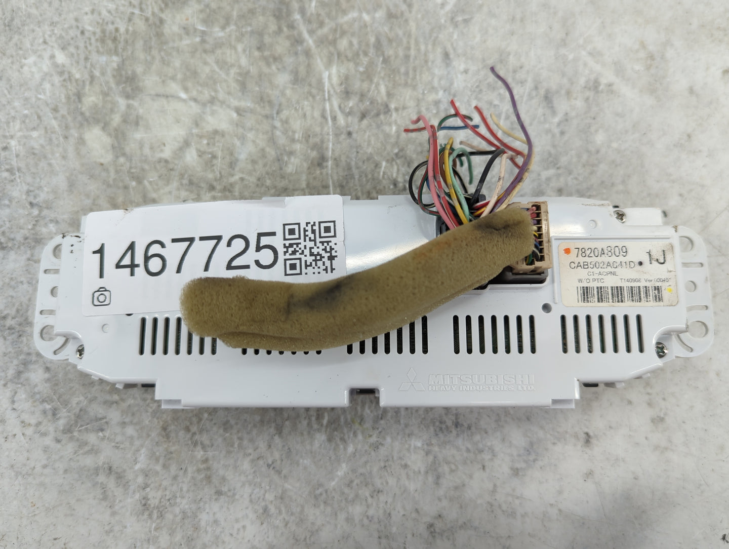 2015-2016 Mitsubishi Lancer Climate Control Module Temperature AC/Heater Replacement P/N:7820A809 CAB502A041D Fits OEM Used 