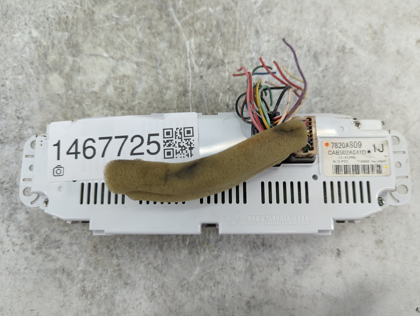 2015-2016 Mitsubishi Lancer Climate Control Module Temperature AC/Heater Replacement P/N:7820A809 CAB502A041D Fits OEM Used 