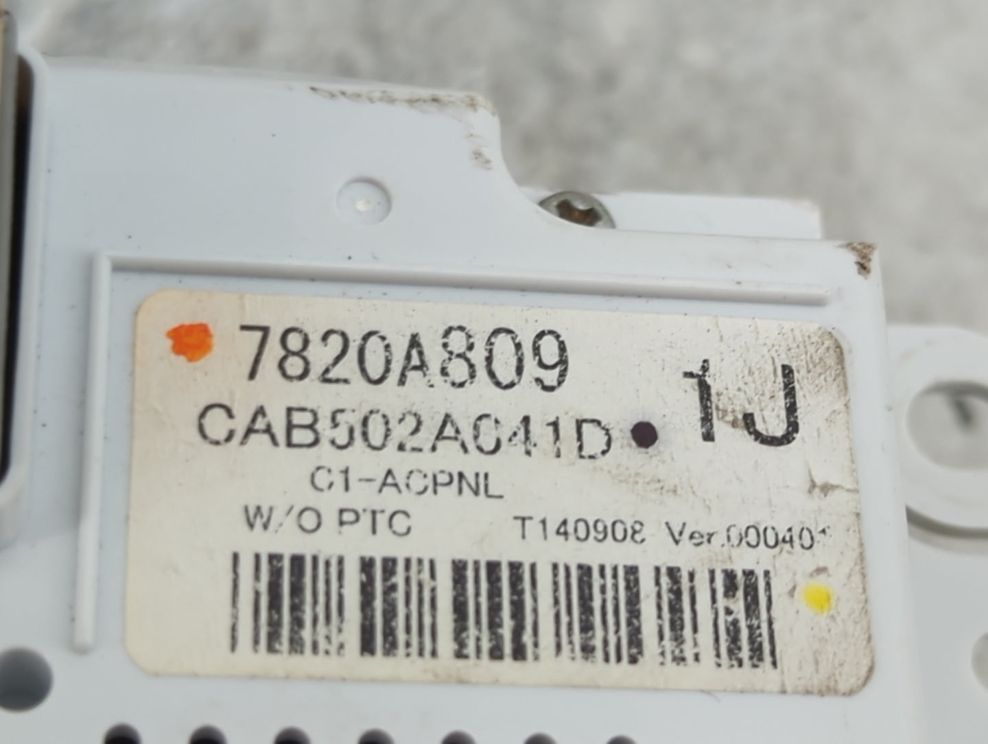 2015-2016 Mitsubishi Lancer Climate Control Module Temperature AC/Heater Replacement P/N:7820A809 CAB502A041D Fits OEM Used 