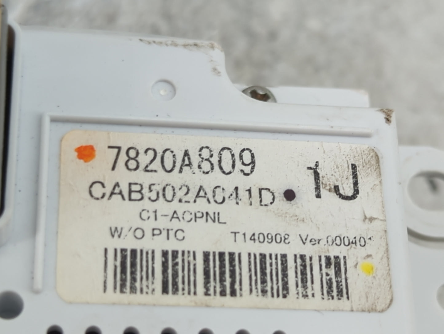 2015-2016 Mitsubishi Lancer Climate Control Module Temperature AC/Heater Replacement P/N:7820A809 CAB502A041D Fits OEM Used 