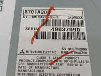 2015 Mitsubishi Mirage Radio AM FM Cd Player Receiver Replacement P/N:DY-1MU3E21-2-T 8701A208 Fits OEM Used Auto Parts - Oem