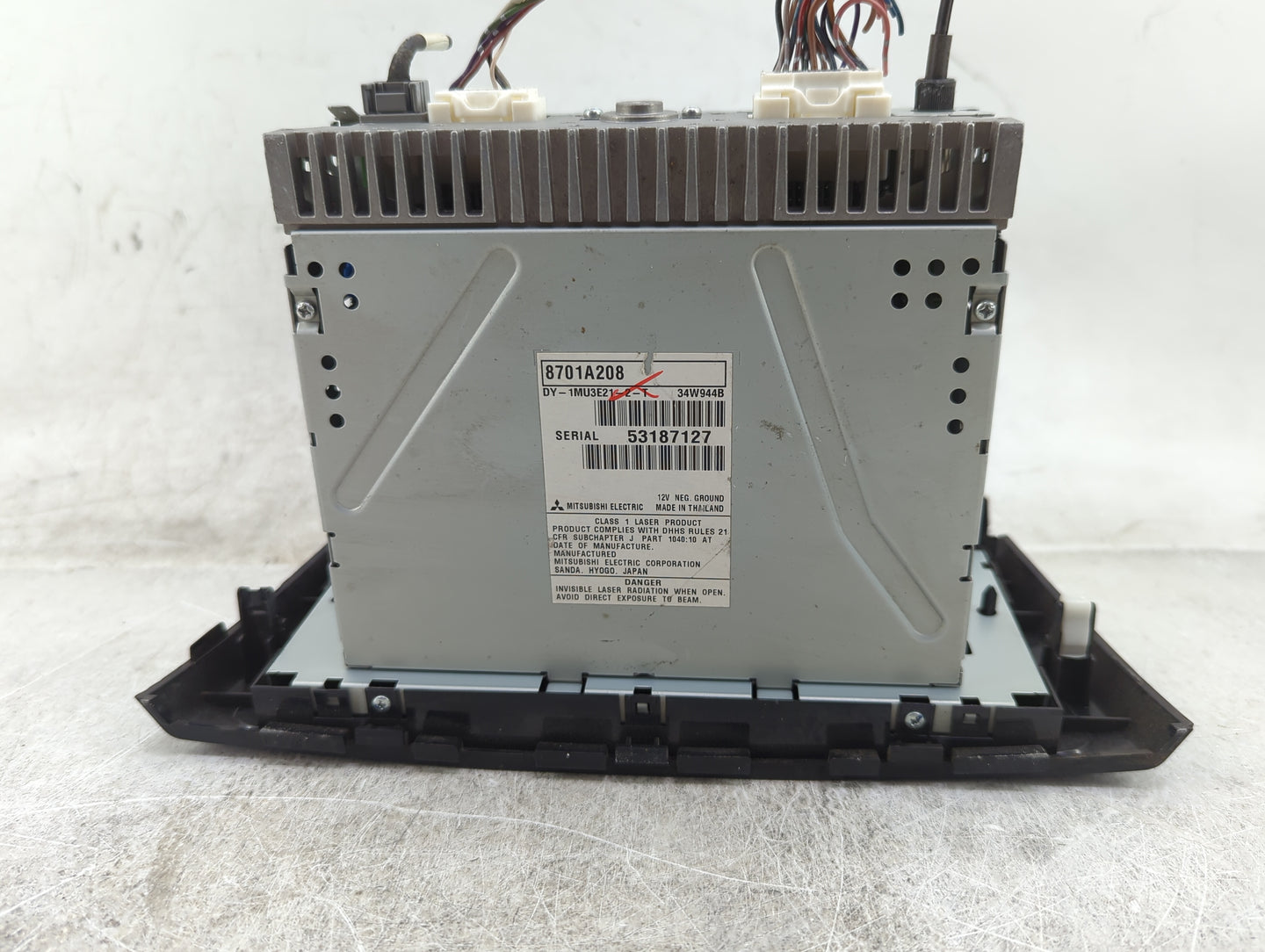 2015 Mitsubishi Mirage Radio AM FM Cd Player Receiver Replacement P/N:8701A208 DY-1MU3E21-2-T, 34W944B Fits OEM Used Auto Pa