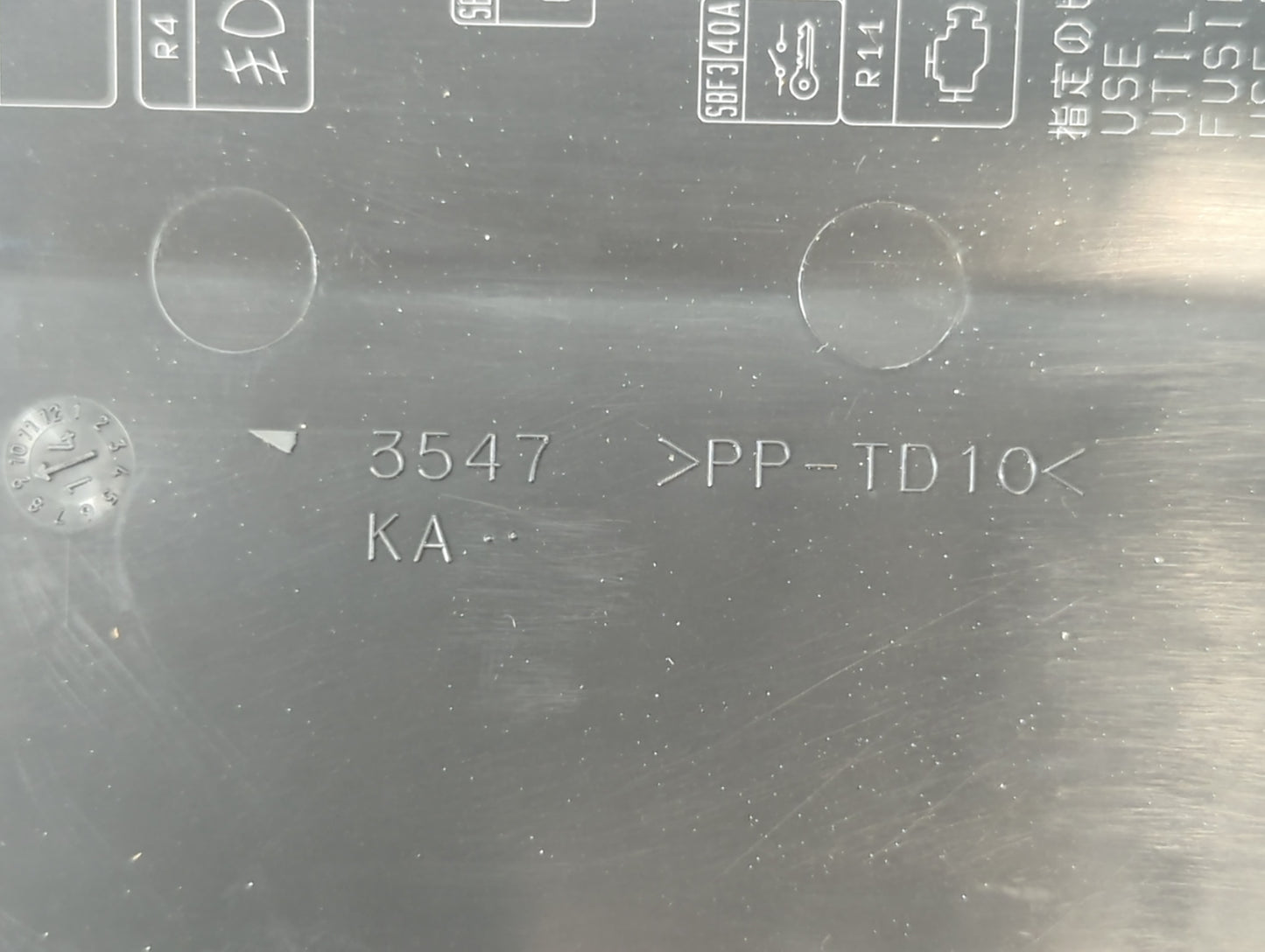 2014 Mitsubishi Mirage Fusebox Fuse Box Panel Relay Module P/N:PP-TD10 3547 Fits OEM Used Auto Parts - Oemusedautoparts1.com