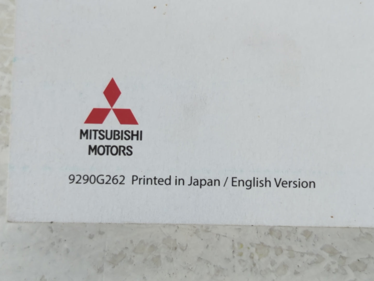 2015 Mitsubishi Outlander Owners Manual Book Guide P/N:9290G262 OEM Used Auto Parts - Oemusedautoparts1.com