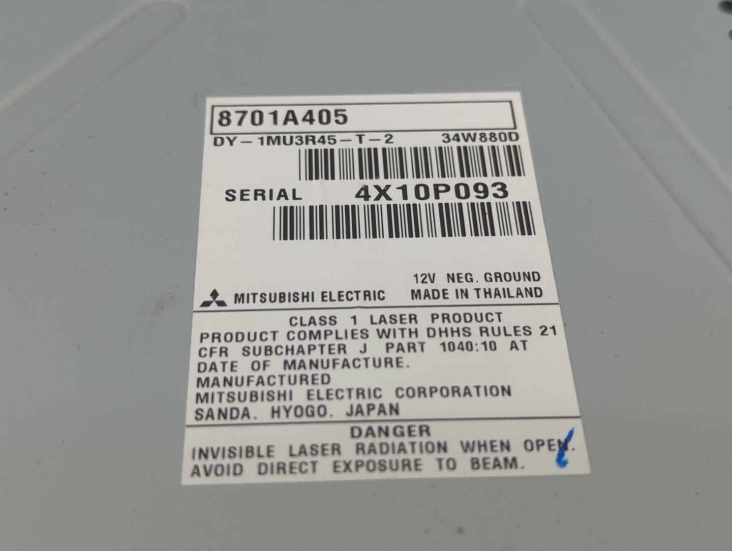 2015 Mitsubishi Outlander Sport Radio AM FM Cd Player Receiver Replacement P/N:8701A405 Fits OEM Used Auto Parts - Oemusedau