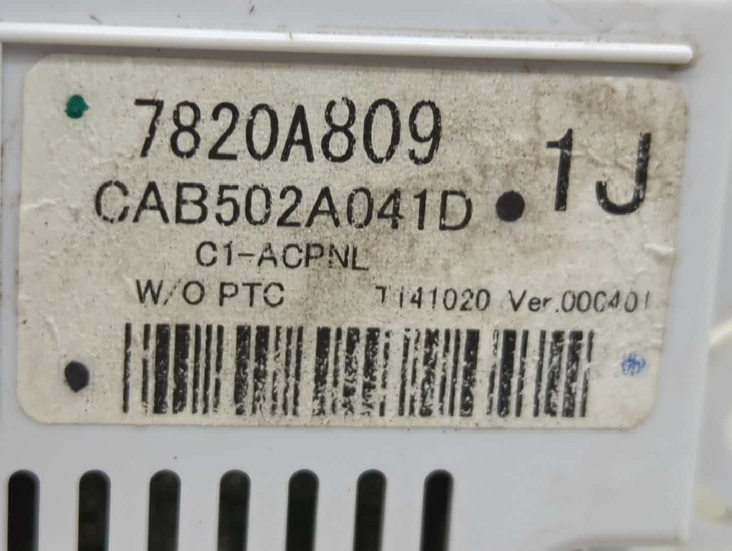 2013-2017 Mitsubishi Outlander Sport Climate Control Module Temperature AC/Heater Replacement P/N:7820A809 Fits OEM Used Aut