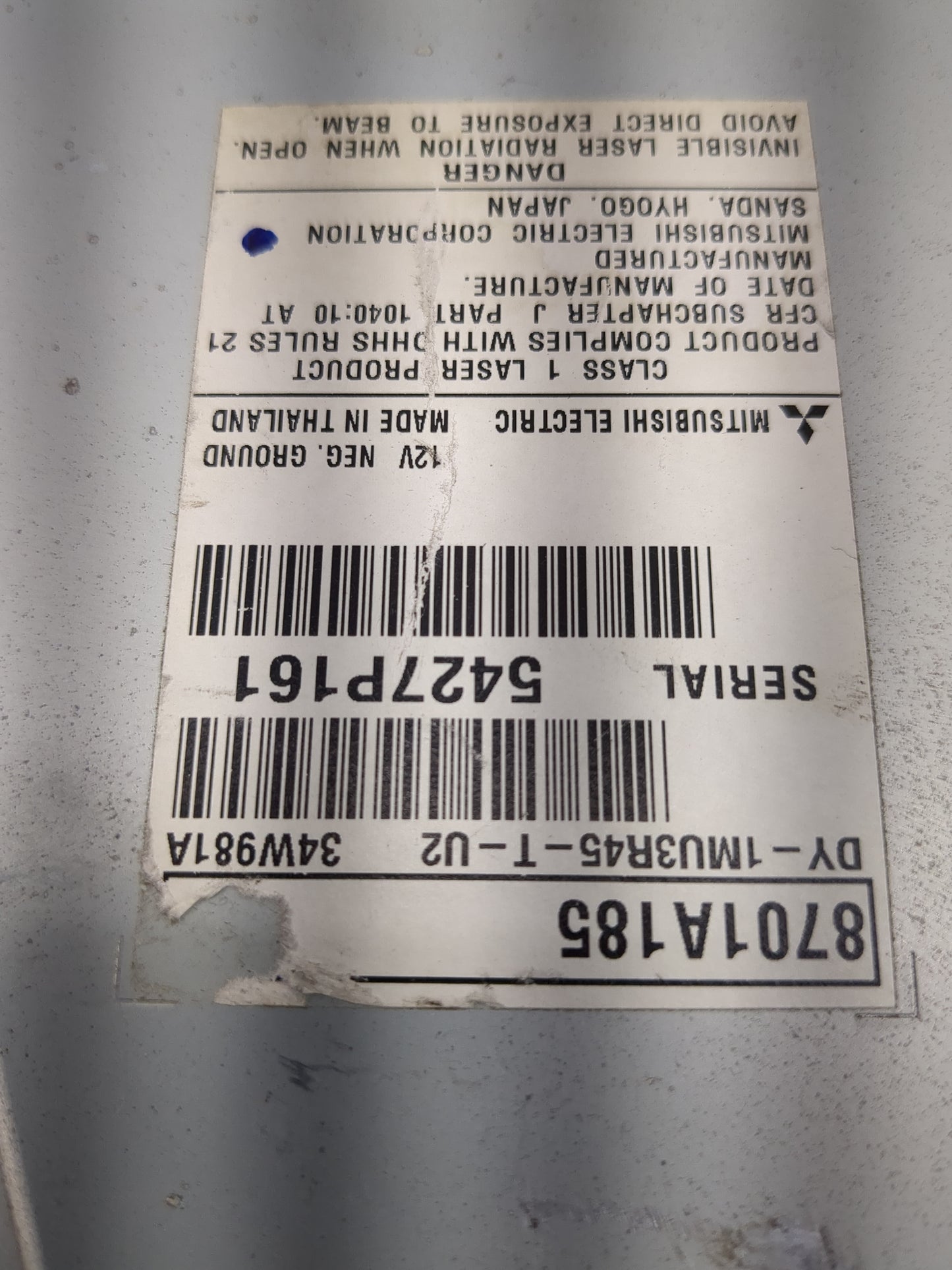 2015 Mitsubishi Outlander Sport Radio AM FM Cd Player Receiver Replacement P/N:8701A185 Fits OEM Used Auto Parts - Oemusedau