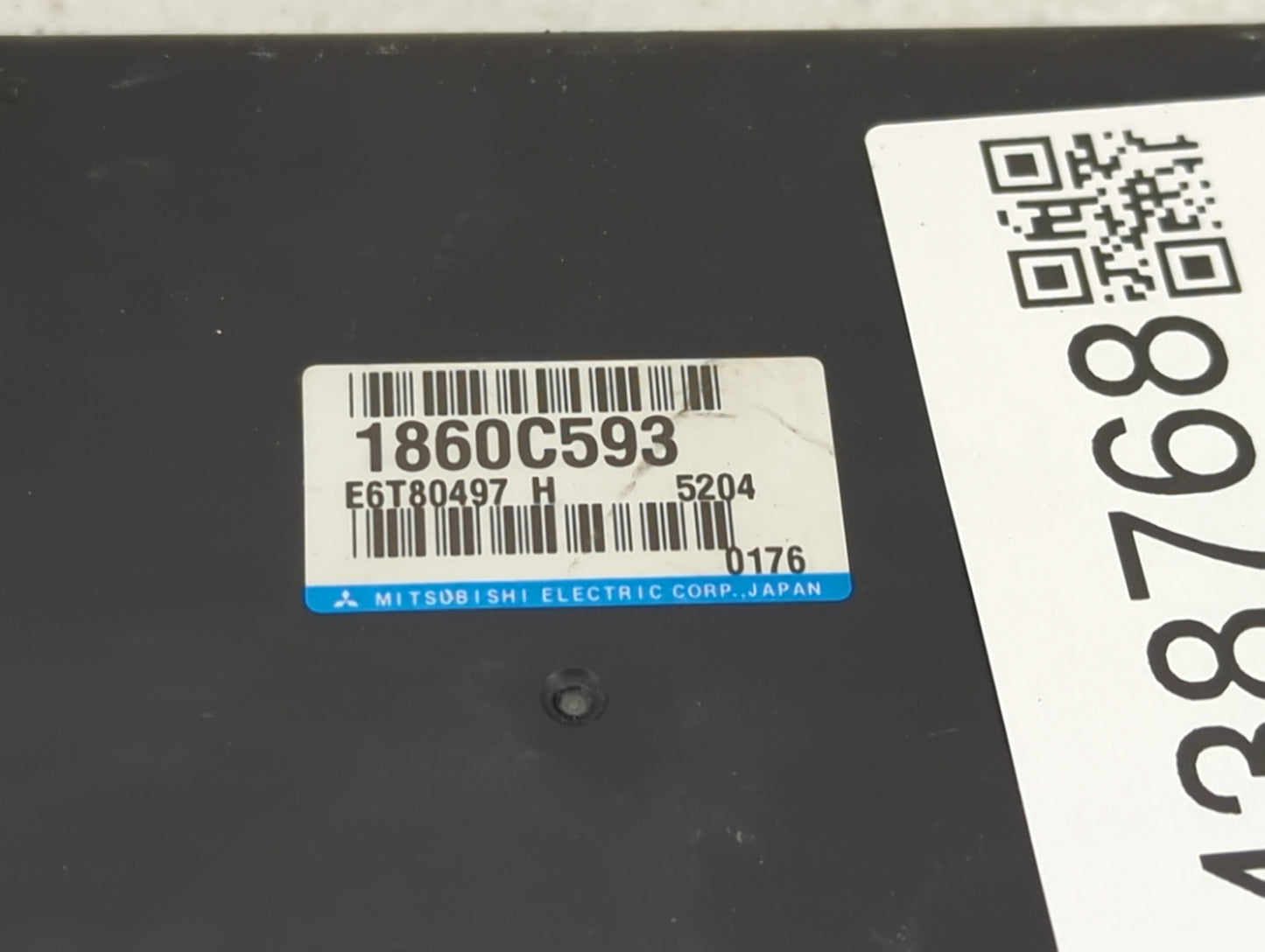 2015 Mitsubishi Outlander Sport PCM Engine Control Computer ECU ECM PCU OEM P/N:1860C593 E6T80497 Fits OEM Used Auto Parts -