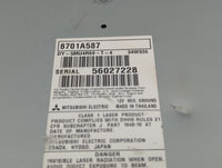 2015 Mitsubishi Outlander Sport Radio AM FM Cd Player Receiver Replacement P/N:8701A587 Fits OEM Used Auto Parts - Oemusedau