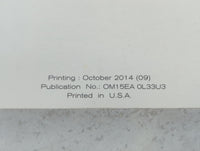 2015 Nissan Altima Owners Manual Book Guide P/N:OM15EA 0L33U3 OEM Used Auto Parts - Oemusedautoparts1.com