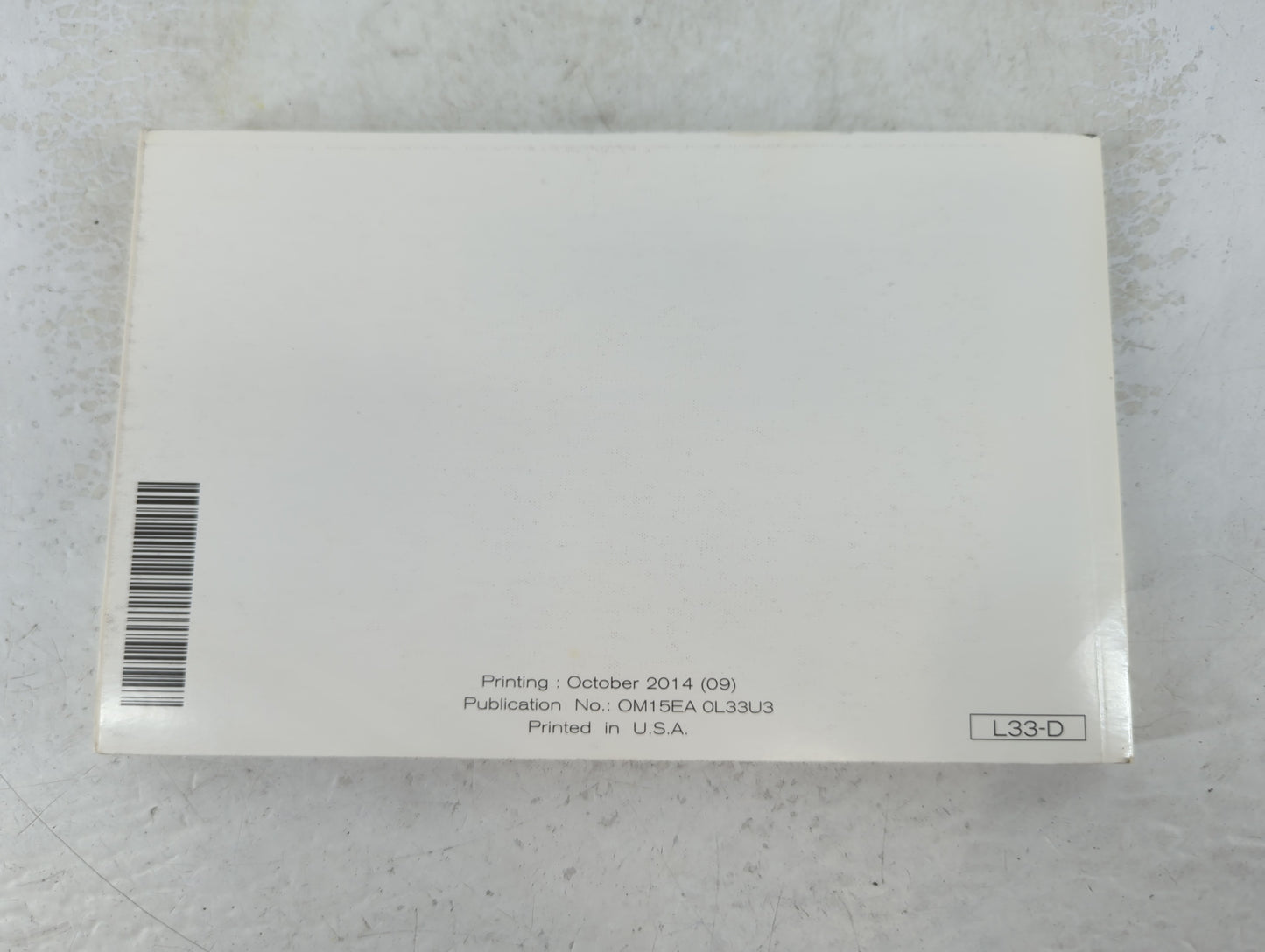 2015 Nissan Altima Owners Manual Book Guide P/N:OM15EA 0L33U3 OEM Used Auto Parts - Oemusedautoparts1.com