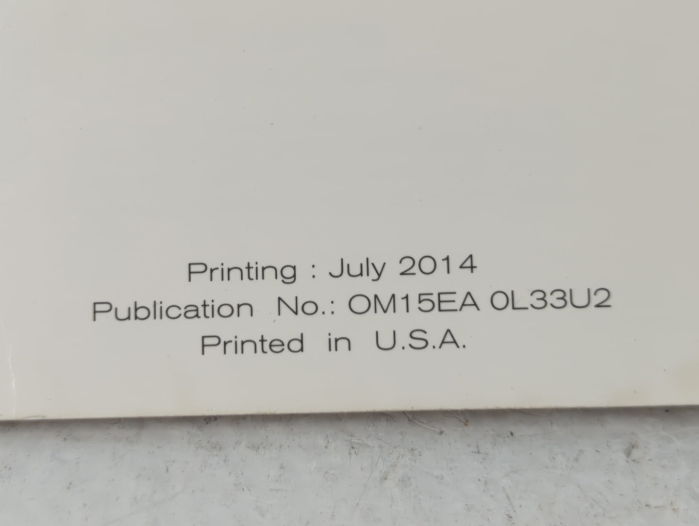 2015 Nissan Altima Owners Manual Book Guide P/N:OM15EA 0L33U2 OEM Used Auto Parts - Oemusedautoparts1.com