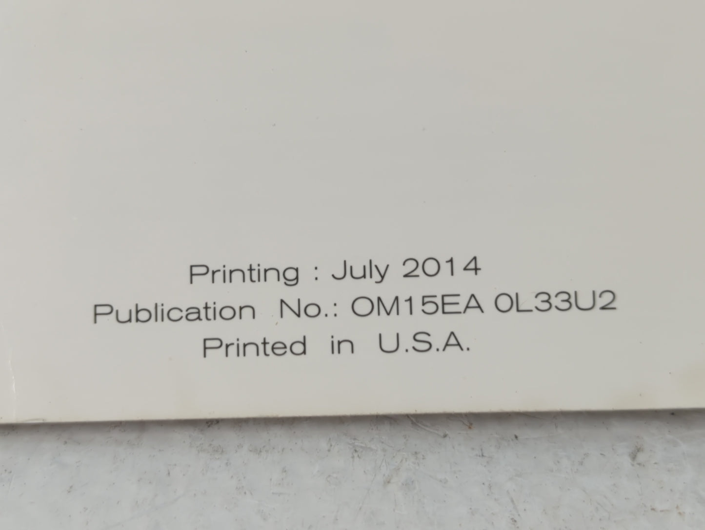 2015 Nissan Altima Owners Manual Book Guide P/N:OM15EA 0L33U2 OEM Used Auto Parts - Oemusedautoparts1.com