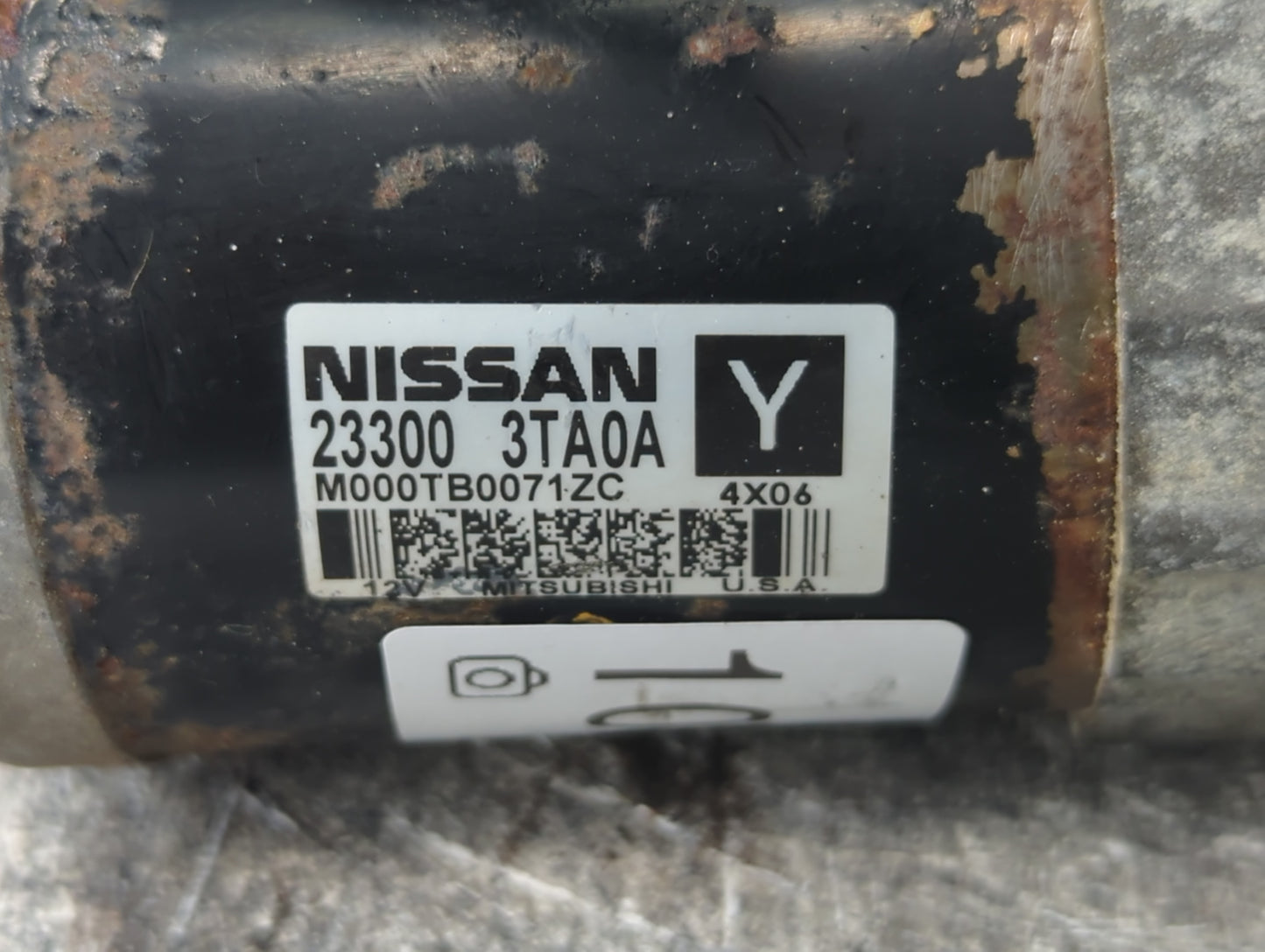 2013-2018 Nissan Altima Car Starter Motor Solenoid OEM P/N:23300 3TA0A Fits Fits 2013 2014 2015 2016 2017 2018 OEM Used Auto