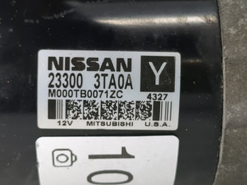 2013-2018 Nissan Altima Car Starter Motor Solenoid OEM P/N:23300 3TA0A Fits Fits 2013 2014 2015 2016 2017 2018 OEM Used Auto Parts