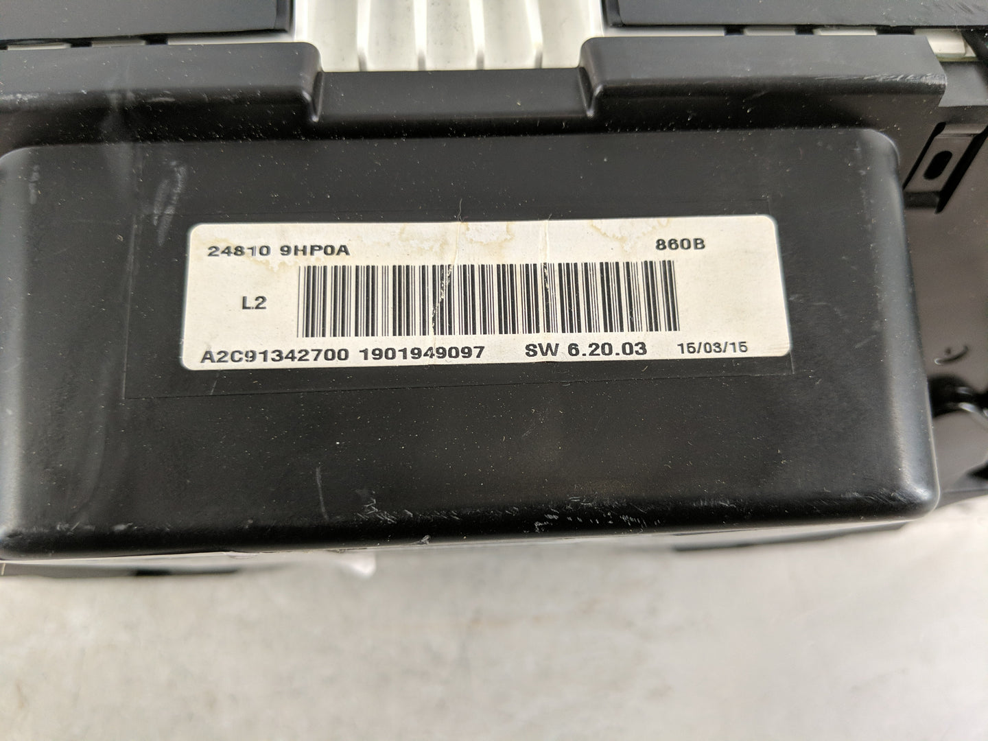 2015 Nissan Altima Instrument Cluster Speedometer Gauges P/N:24810 9HP0A Fits OEM Used Auto Parts - Oemusedautoparts1.com