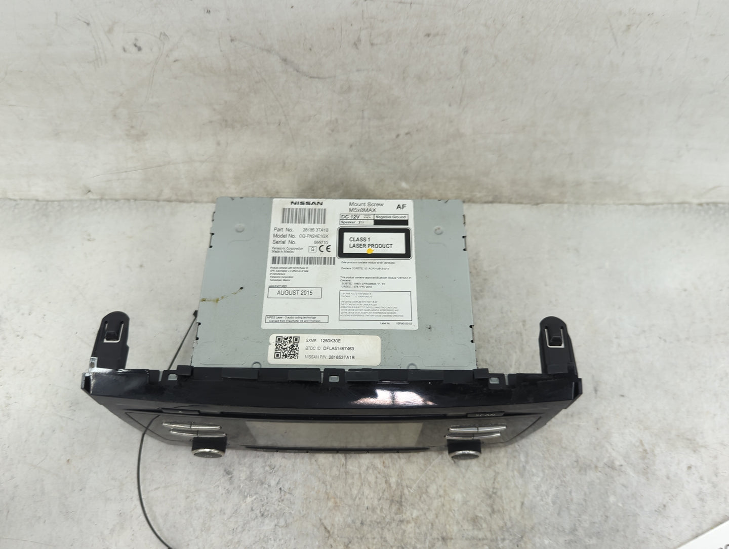 2013-2015 Nissan Altima Radio AM FM Cd Player Receiver Replacement P/N:28185 3TA1B Fits Fits 2013 2014 2015 OEM Used Auto Pa