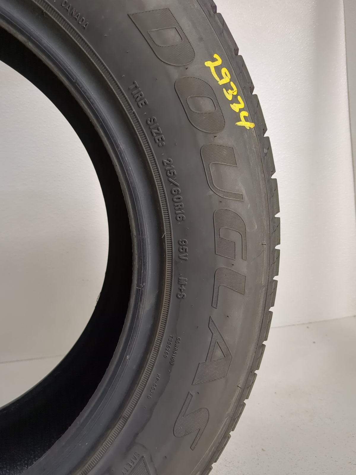 Used Tire 215/60R16 DOUGLAS TOURING A/S 95V - Tread Depth 8/32 - Oemusedautoparts1.com