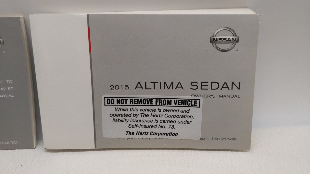 2015 Nissan Altima Owners Manual Book Guide OEM Used Auto Parts - Oemusedautoparts1.com