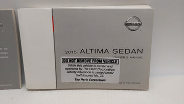2015 Nissan Altima Owners Manual Book Guide OEM Used Auto Parts - Oemusedautoparts1.com