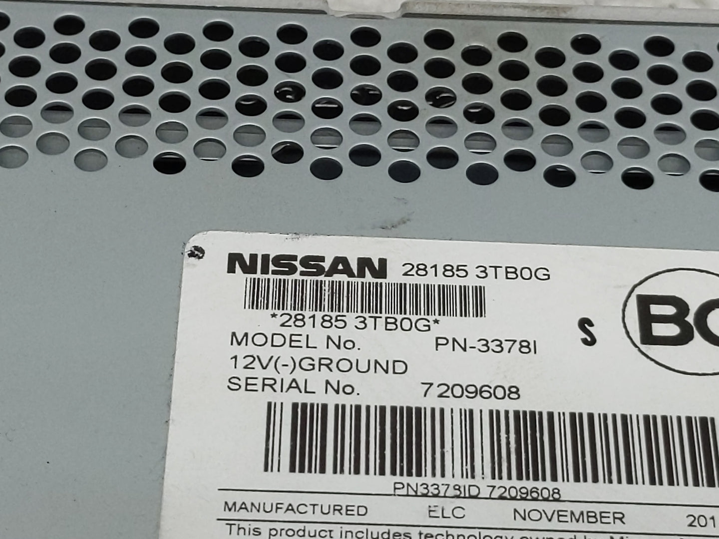 2013-2015 Nissan Altima Radio AM FM Cd Player Receiver Replacement P/N:28185 3TB0G Fits Fits 2013 2014 2015 OEM Used Auto Pa