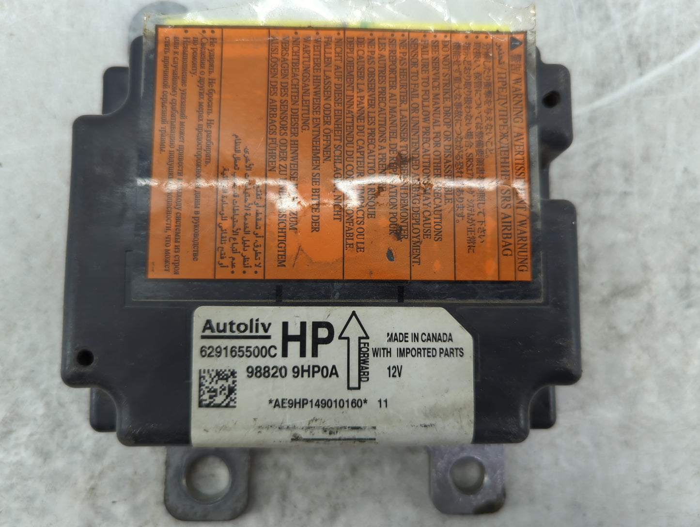 2015-2015 Nissan Altima Safety Restraint Srs Airbag Control Module - Oemusedautoparts1.com