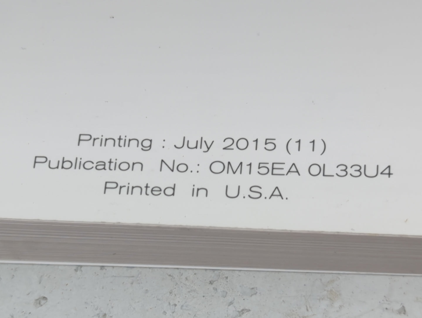 2015 Nissan Altima Owners Manual Book Guide P/N:OM15EA0L33U4 OEM Used Auto Parts - Oemusedautoparts1.com