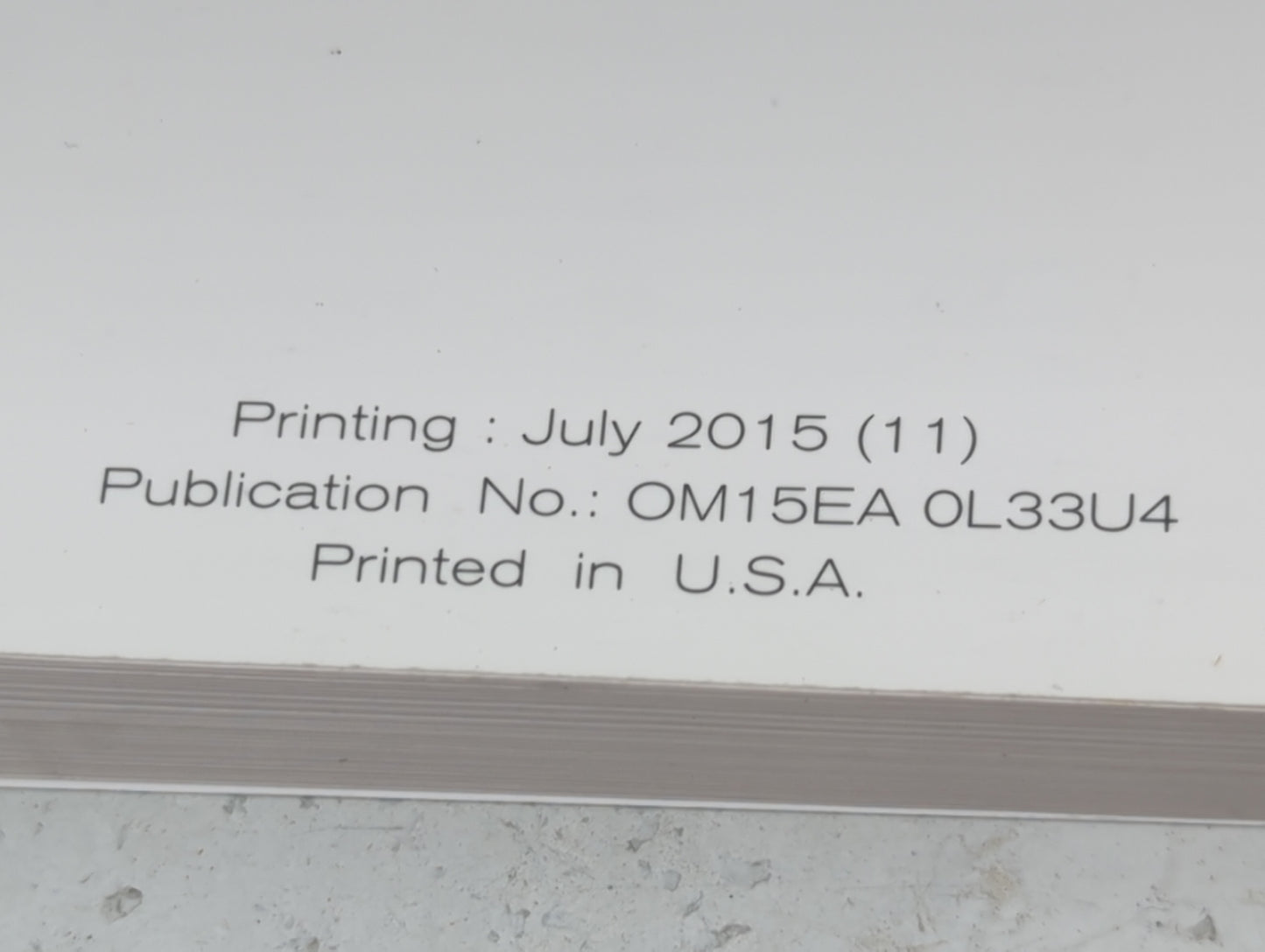 2015 Nissan Altima Owners Manual Book Guide P/N:OM15EA0L33U4 OEM Used Auto Parts - Oemusedautoparts1.com