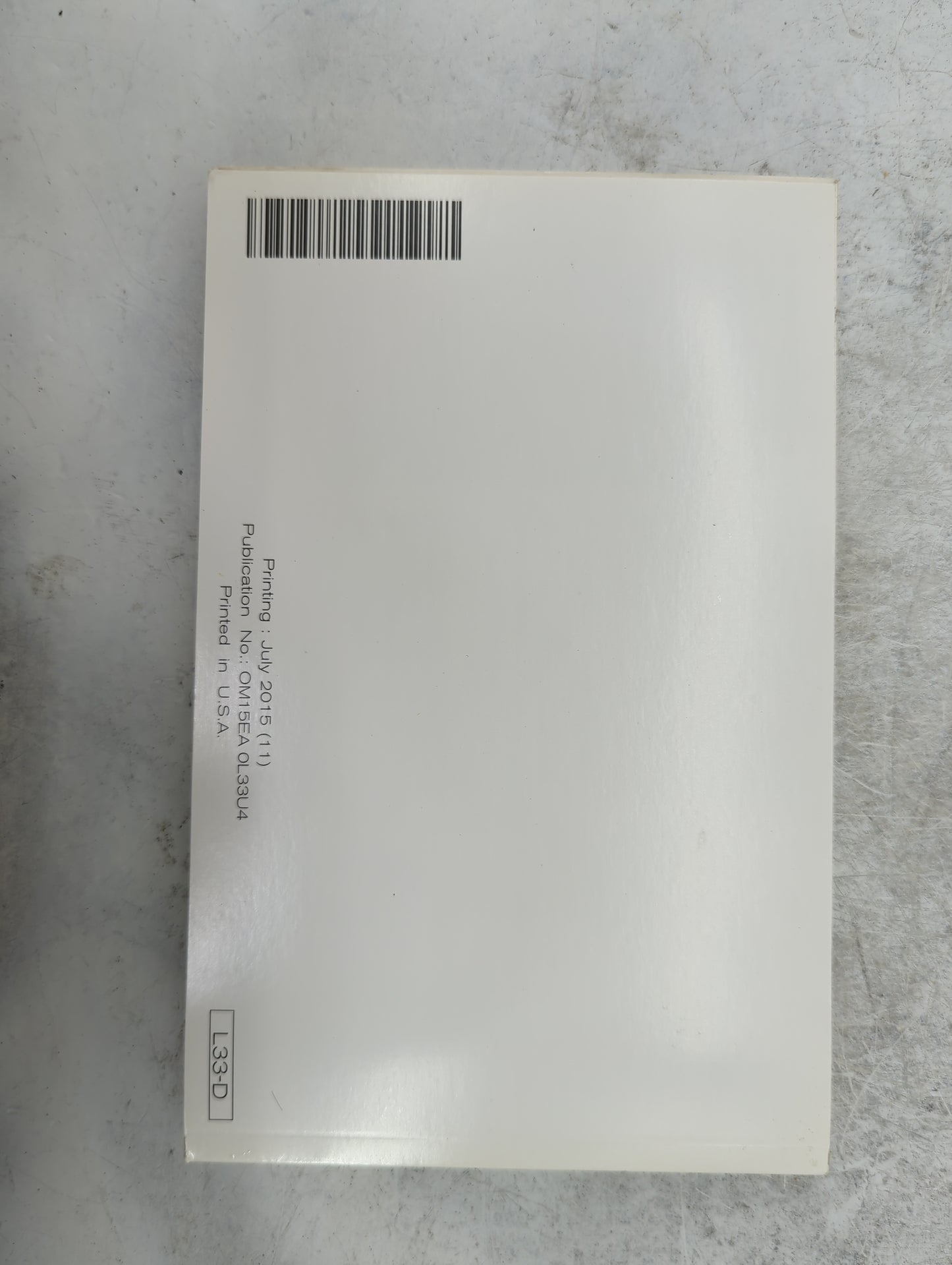 2015 Nissan Altima Owners Manual Book Guide P/N:OM15EA 0L33U4 LL15E NALLU4 OEM Used Auto Parts - Oemusedautoparts1.com